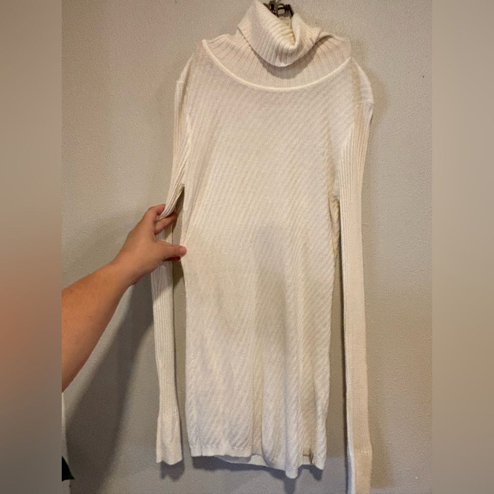 Maison Scotch Scotch & Soda Ribbed Turtleneck Sweater Cream Size S